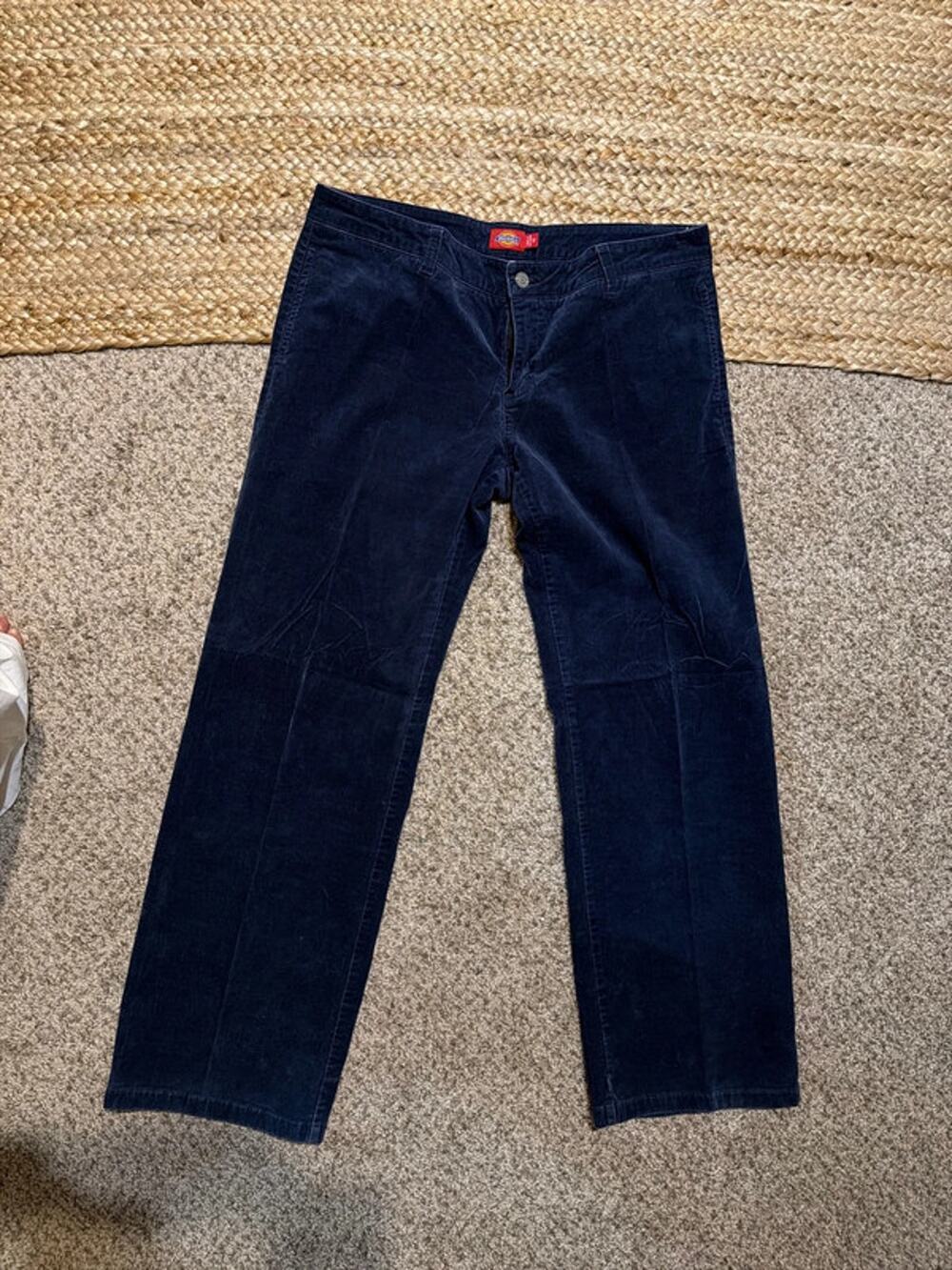 Dickies blue corduroy wide leg pants 15 EUC 2101